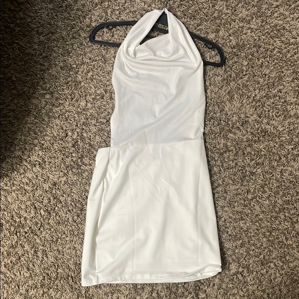 SHEIN White Backless Dress